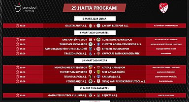 TFF, Süper Lig'in 29. hafta programında değişiklik yaptı