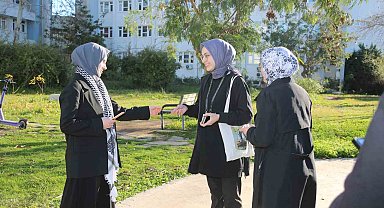 Tıp Fakültesi öğrencileri İsrail'in zulmüne sessiz kalmadı