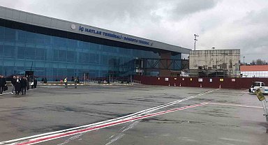 Trabzon Havalimanı'nda yolcu köprüsü çalışmaları sürüyor