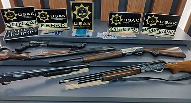 Uşak'taki uyuşturucu operasyonunda 10 kişi gözaltına alındı