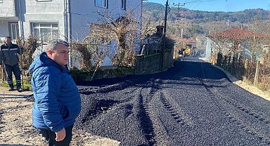 Uzunöz Mahallesi'nde asfalt çalışması