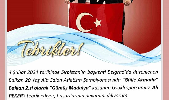 Vali Ergün'den Uşaklı sporculara tebrik