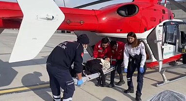 Van'da kalp hastası genç kadın için helikopter havalandı