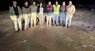 Yaban keçisi avlayan kaçak avcıya suçüstü