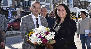 Yağmur suyu hattı çalışmalarını inceledi