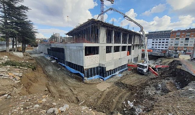 Yozgat İl Halk Kütüphanesi inşaatı hızla yükseliyor