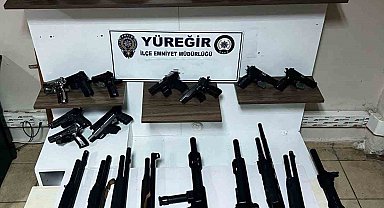 Yüreğir'de 27 ruhsatsız tabanca ele geçirildi