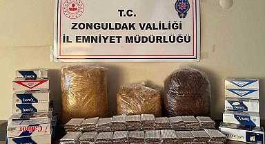 Zonguldak'ta 7 bin 860 adet doldurulmuş makaron ele geçirildi