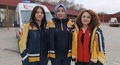 112'nin kadın kahramanları zorlu coğrafyada görev yapıyor