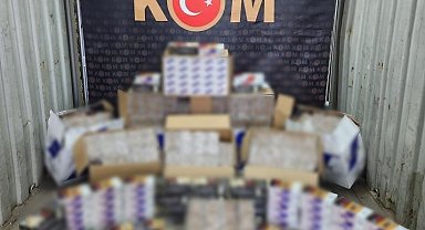 12 bin 200 adet makaron 960 paket kaçak sigara ele geçirildi