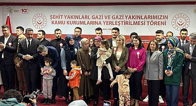 591 şehit yakını, gazi ve gazi yakınının kamu kurumlarına ataması yapıldı