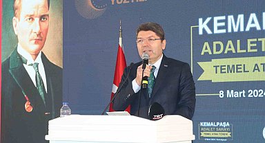 Adalet Bakanı Yılmaz Tunç İzmir'de Kemalpaşa Adalet Sarayı'nın temelini attı