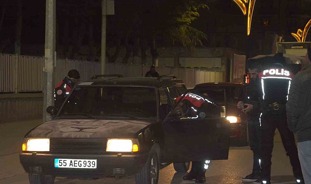Alaca'da polisten şok uygulama