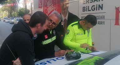 Alkolmetreyi üflemeyi reddetti, "Eşim üflesin" dedi