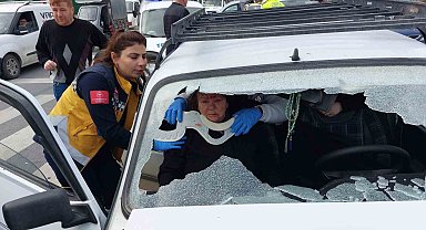 Ameliyata götürülen hasta kazada yaralandı
