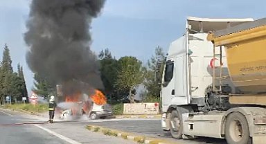 Aydın'da araç yangını