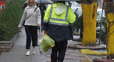 Aydın'da beklenen yağış başladı
