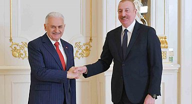 Azerbaycan Cumhurbaşkanı Aliyev, TDT Aksakallar Heyeti Başkanı Yıldırım'ı kabul etti
