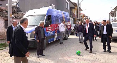 Babadağ'da adaylar birbiriyle futbol oynadı