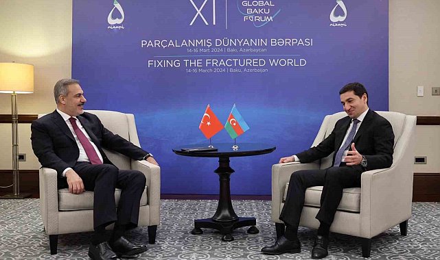 Bakan Fidan, Azerbaycanlı mevkidaşı Bayramov ve Azerbaycan Cumhurbaşkanı Yardımcısı Hacıyev ile görüştü
