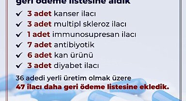 Bakan Işıkhan açıkladı: 47 ilaç geri ödeme listesine alındı