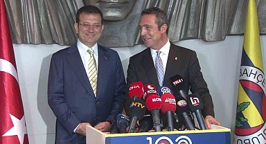 Başkan İmamoğlu'ndan sarı lacivertli kravatıyla Başkan Ali Koç'a ziyaret