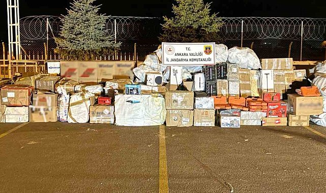 Başkentte gümrük kaçakçılarına operasyon: 240 bin adet makaron ele geçirildi