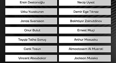 Beşiktaş'ın, Gaziantep FK maçı kamp kadrosu belli oldu