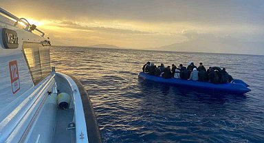 Bodrum'da 3'ü çocuk 33 düzensiz göçmen kurtarıldı