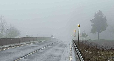 Bolu Dağı'nda yağmur ve sis