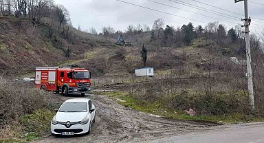 Bungalov evin bitişiğindeki kazan dairesinde yangın çıktı