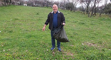 Burhaniye'de çevreci vatandaş takdir topladı