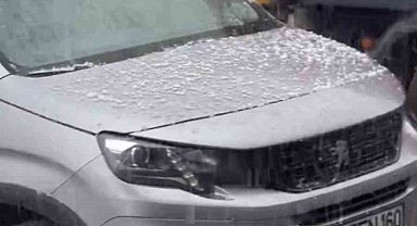Bursa'da dolu yağışı etkili oldu
