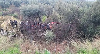 Bursa'da otomobil şarampole yuvarlandı: 3 yaralı