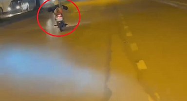Bursa'da tehlikeli yolculuk kamerada