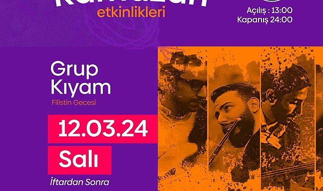 Büyükşehir'in Ramazan etkinlikleri, "Filistin Gecesi" ile Millet Bahçesi'nde başlıyor