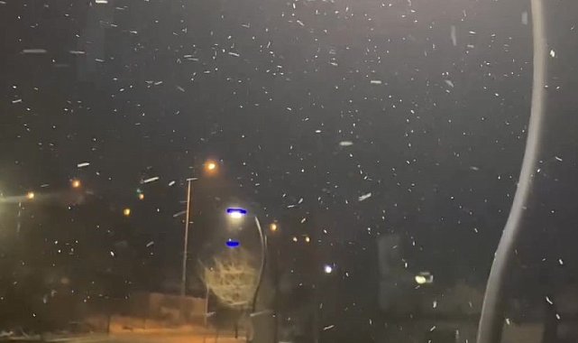 Çankırı'nın yüksek kesimlerinde kar yağışı etkili oluyor