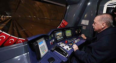 Cumhurbaşkanı Erdoğan İstanbul'da yeni metro hattının test sürüşünü yaptı