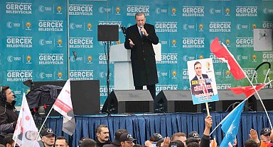 Cumhurbaşkanı Erdoğan: "Hiç kimsenin bizim gölgemizde yürüyüp bize seçim kaybettirmek için ortada dolaşmasına rıza göstermeyeceğiz"