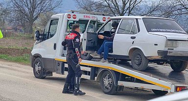 Dur ihtarına uymayan sürücü kovalamaca sonucu yakalandı