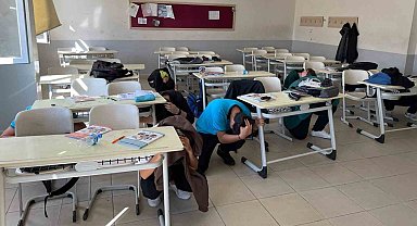 Düzce'de okullarda deprem tatbikatı