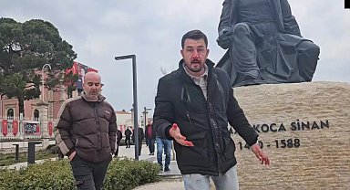 Edirne Belediyesi önünde taksici eyleminde 1 kişi yaralandı