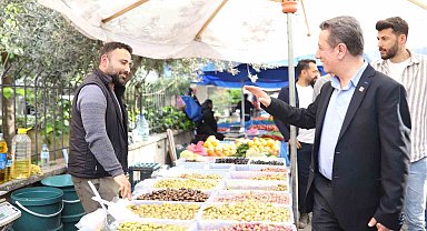 Efeler Belediye Başkan Adayı Yetiştin'den pazar ziyareti