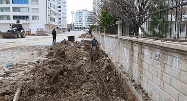 Ergani'de 1,8 kilometrelik yola 60 adet aydınlatma direği