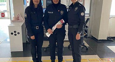 Ergani'de kadın polisler 8 Mart'ta unutulmadı