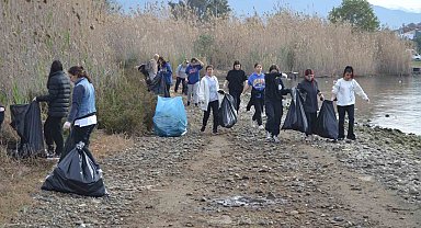 Fethiye Ördek Adası ve Kuş Cenneti'nde temizlik çalışması yapıldı