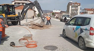 Gediz'de fiber internet çalışmaları başladı