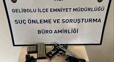 Gelibolu'da 3 adet ruhsatsız tabanca ele geçirildi