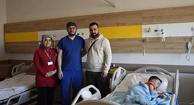 Gurbetçi ailenin çocuğu sağlığına Bayburt'ta kavuştu