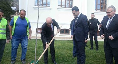 Hazine ve Maliye Bakanı Mehmet Şimşek Bilecik'te çınar fidesi dikti